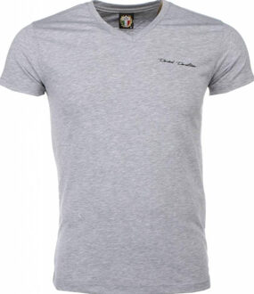 David Copper T-shirt - Blanco Exclusive - Grijs - Maten: L