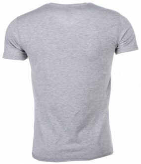 David Copper T-shirt - Blanco Exclusive - Grijs - Maten: S