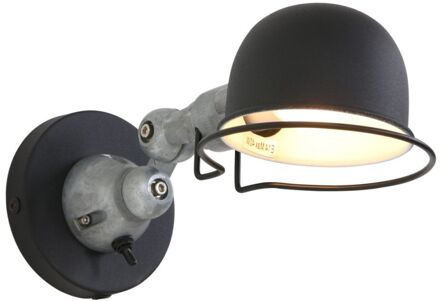 Davin Wandlamp Staal Zwart