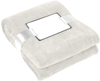 Davos flanellen deken - maat One size Beige