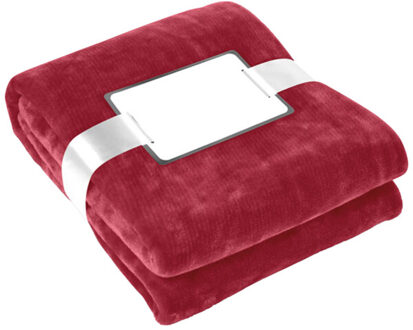 Davos flanellen deken Rood - One size
