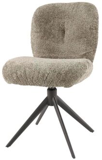 Davy draaibare eetkamerstoel - boucle - taupe Beige