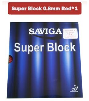 Dawei Saviga Super Blok Ox Tafeltennis Rubber Lange Pips Ping Pong Rubber Zonder Spons Super Verdediging 0.8mm rood
