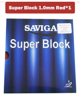 Dawei Saviga Super Blok Ox Tafeltennis Rubber Lange Pips Ping Pong Rubber Zonder Spons Super Verdediging 1.0mm rood