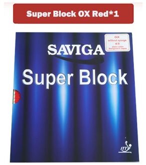 Dawei Saviga Super Blok Ox Tafeltennis Rubber Lange Pips Ping Pong Rubber Zonder Spons Super Verdediging OX rood