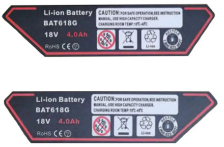 dawupine BAT618 Li-ion Battery Sticker Label Tag For Bosch 18V 4Ah 5Ah 6Ah BAT610 BAT609G BAT618 BAT618G Battery