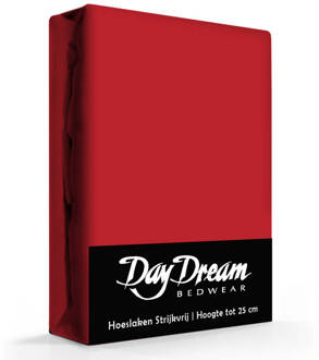 Day Dream hoeslaken katoen rood-140 x 200 cm