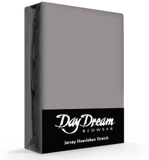 Day Dream Jersey Hoeslaken Donkergrijs-190 X 220 Cm