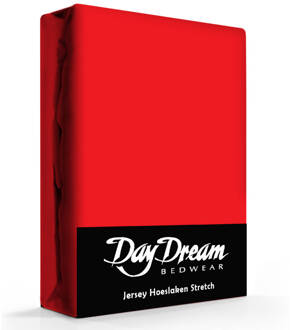 Day Dream Jersey Hoeslaken Rood-190 X 220 Cm