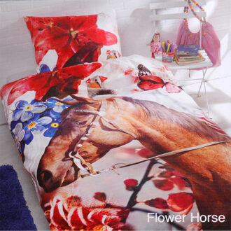 Day Dream Paarden Dekbedovertrek Flower Horse