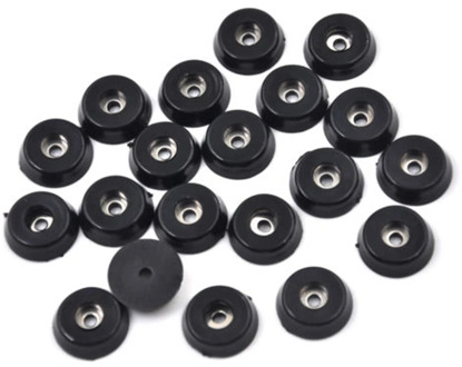 DAYFULI 20pcs Black Rubber Table Chair Furniture Feet Leg Pads Tile Floor Protectors feet Wholesale