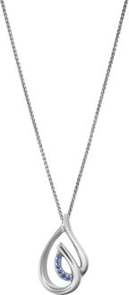 'Dazzle' Dames 925 Sterling Zilveren Ketting met Hanger - Zilver ZH-7518/B