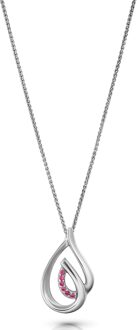 'Dazzle' Dames 925 Sterling Zilveren Ketting met Hanger - Zilver ZH-7518/R