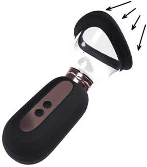 Dazzling - Oplaadbare Vulva en Borst Pomp - Zwart