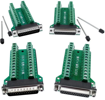 DB25 25pin Adapter RS232 Serial Signals Terminal Module Interface Converter To Terminal DB25 Connector Male Female D sub