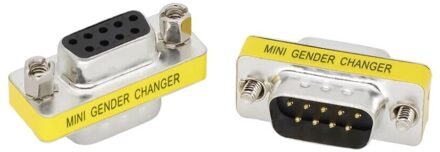 DB9 Male to Female adapter - small