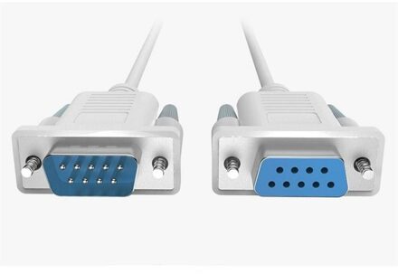 DB9 Male to Female Null Modem Cable,3m White - small