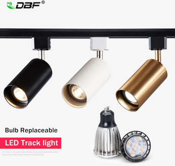 [DBF]LED Track Light with GU10 Rail Spotlights Lamp Tracking LED Fixture 110V 220V Spot Lights Bulb Fixtures for Clothing Store