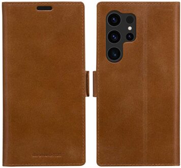 dbramante1928 Copenhagen Bookcase voor de Samsung Galaxy S24 Ultra - Tan Bruin