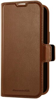 dbramante1928 Oslo Pro Bookcase voor de Apple iPhone 16e - Dark Tan Donkerbruin