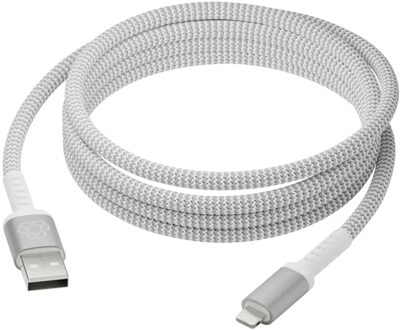 dbramante1928 re-charge - Braided oplaadkabel - USB-A naar Lightning - 2,5 meter - Wit - One size