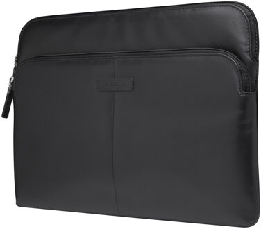 dbramante1928 Skagen Pro+ Sleeve - Laptop hoes 14 inch - Echt leer - MacBook Pro 14 inch - Black Zwart - 14.2