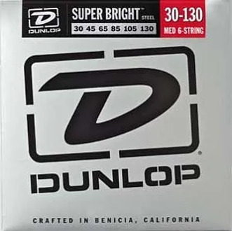 Dbsbn30130 super bright strings for 6 string bass guitar, nickel.. Medium, 30-130, Dunlop
