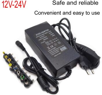 Dc 12V/15V/16V/18V/19V/20V/24V 4-5A 96W Laptop Ac Universele Power Adapter Oplader Voor Asus Dell Lenovo Sony Toshiba Laptop EU