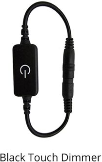 Dc 12V - 24V 4A Led Dimmer Touch Dimmen Helderheid Led Controller Aan/Uit Schakelaar voor Enkele Kleur Led Strip Licht zwart Touch Dimmer