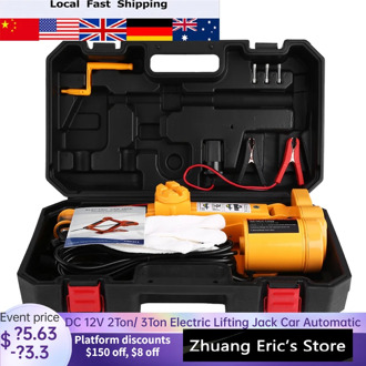 DC 12V 2Ton/ 3Ton Electric Lifting Jack Car Automatic Garage Emergency Equipment Tools Controller Handle Clamps With Box