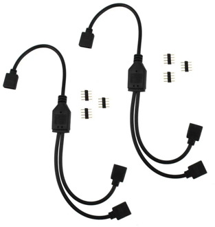 DC 12V 4PIN RGB Extension Cable Female To Male 1 To 2 3 4 Way Spliter Y Shape Extend Wire Cord For 5050 2835 RGB LED Strip