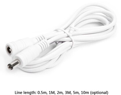 Dc 12V Extension Power Kabel 0.5/1/2/3/5/10M Power Extension cord Kabels Voor Wifi/Ahd/Ip Security Cams Cctv Camera 5.5*2.1Mm 2M