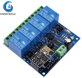 DC 12V WiFi Relay Module 4 Channel ESP8266 ESP-01 Wireless Relay Switch Board Phone APP Remote Control for IOT Smart Home