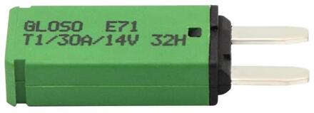 DC 14V Handmatige Reset Auto Reset Mini ATC Circuit Breaker Blade Zekering voor Motorfiets Vrachtwagen Boot Marine Auto Accessoires 30A Groen