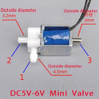 DC 5 V 6 V 2 Positie 3 Way Solenoid Air Gas klep elektrische Normaal gesloten/open Mini Micro magneetventiel Lucht Gas Release uitlaat