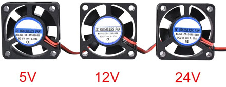 DC 5V 12V 24V 3010 Fan Cooling Brushless Mini Fan 30*30*10MM Cable 17CM 2Pin Radiator Black For 3D Printer Parts Reprap