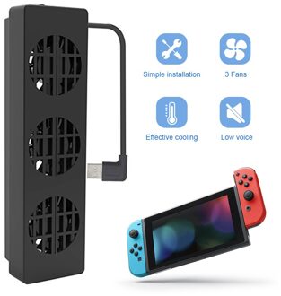 Dc 5V 3-Fan Externe Super Usb Cooling Fan Cooler Heatsink Voor Nintend Switch Console 3 Fans Externe koeler Heatsink Radiator