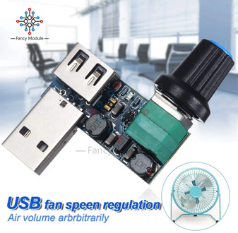 DC 5V USB Fan Governor Wind Speed Controller Regulator with Switch Speed Module Fan Governor Volume Regulator Drop Shipping