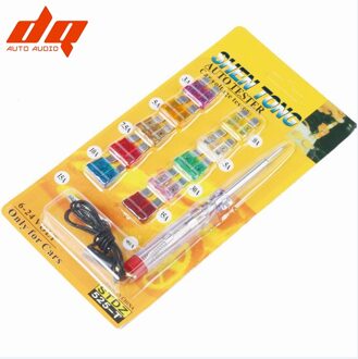 DC 6-24 v 12 v Auto Circuit Voltage Test Pen Zekering Auto Diagnostic Tools Zekeringen Test Elektrische tool met 10 stks Blade Zekering 3A-40A