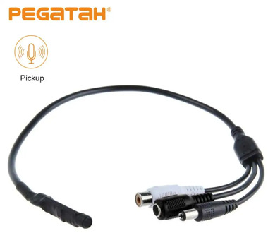 DC 9-14V Sound Monitor Audio Pickup Mini Pickup Audio Microphone RCA Power Cable for Cctv Security Camera DVR Video Surveillance