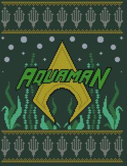DC Aquaman Knit Women's Christmas T-Shirt - Forest Green - L - Forest Green