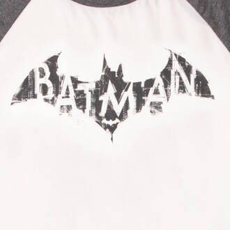 DC Batman Distressed Emblem Kids' Pyjamas - White/Grey - 110/116 (5-6 jaar) - White/Grey - S