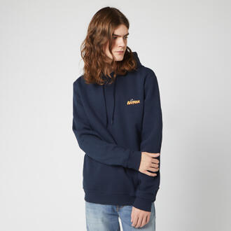 DC Batman Unisex Embroidered Hoodie - Navy - L Blauw