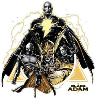 DC Black Adam Characters Unisex T-Shirt - White - L - Wit