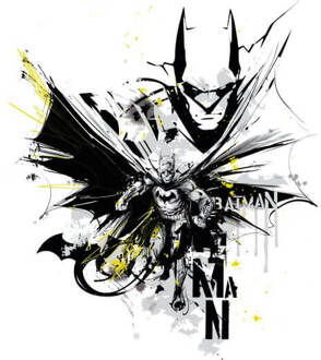 DC Comics Batman Batface Splash Dames T-shirt - Wit - XL