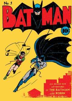 DC Comics Batman Batman Issue Number One Men's T-Shirt - Yellow - XL Geel