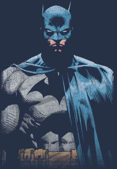 DC Comics Batman Close Up Dames T-shirt - Navy - XXL Blauw