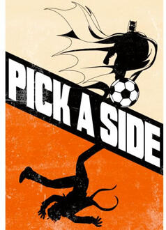 DC Comics Batman Football Pick A Side Dames T-shirt - Wit - L