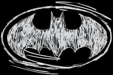 DC Comics Batman Sketch Logo Dames T-shirt - Zwart - XL