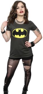 DC Comics Dames/Dames Batman Logo Katoenen T-Shirt (Licht Grafiet) - maat XL Grijs